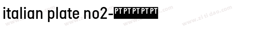 italian plate no2字体转换